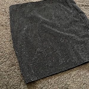 Mini Skirt Silver Rhinestones